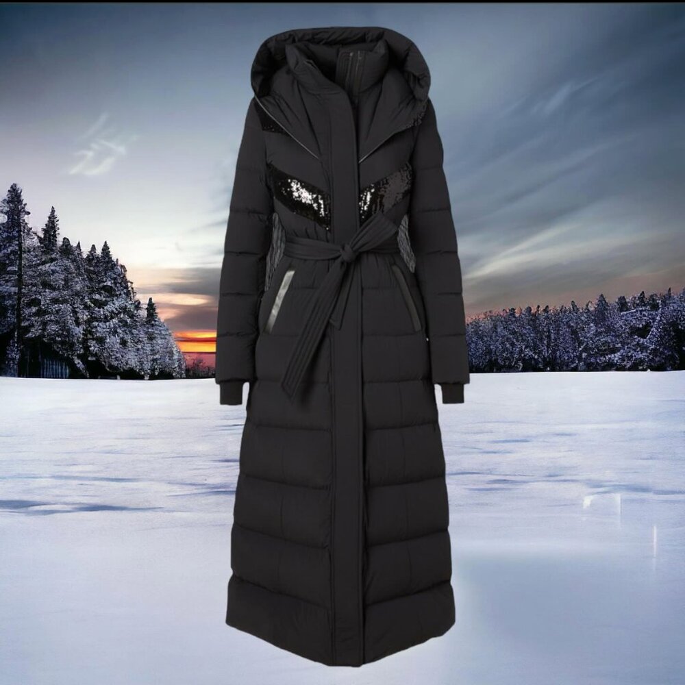 🔥🔥NWT Mackage Adina Down Long Winter Coat With Sequins! Gorgeous!!
